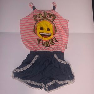 Emoji combined shirt and shorts